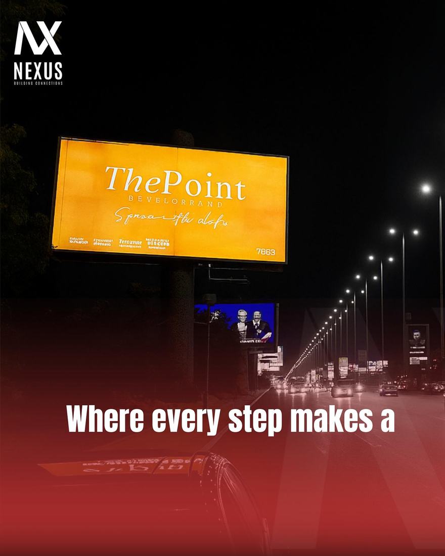 The Point campaign board on the ring road